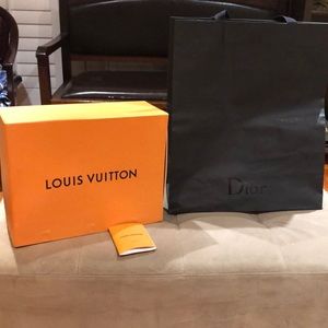 Louis vuitton shoe box and dior paper bag